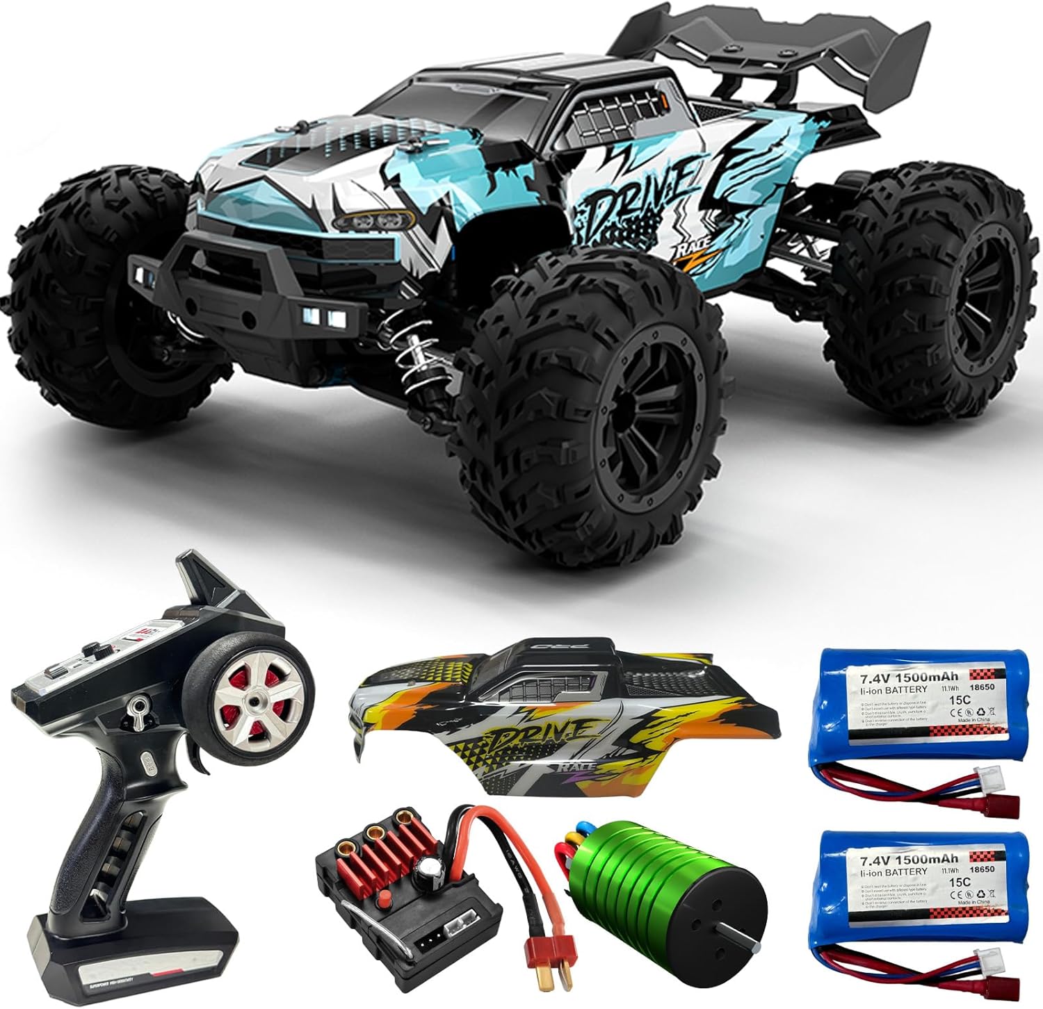 Rc Hobby Grade Monster Truck - 브러시리스 RC 몬스터 트럭 1:16 스케일
