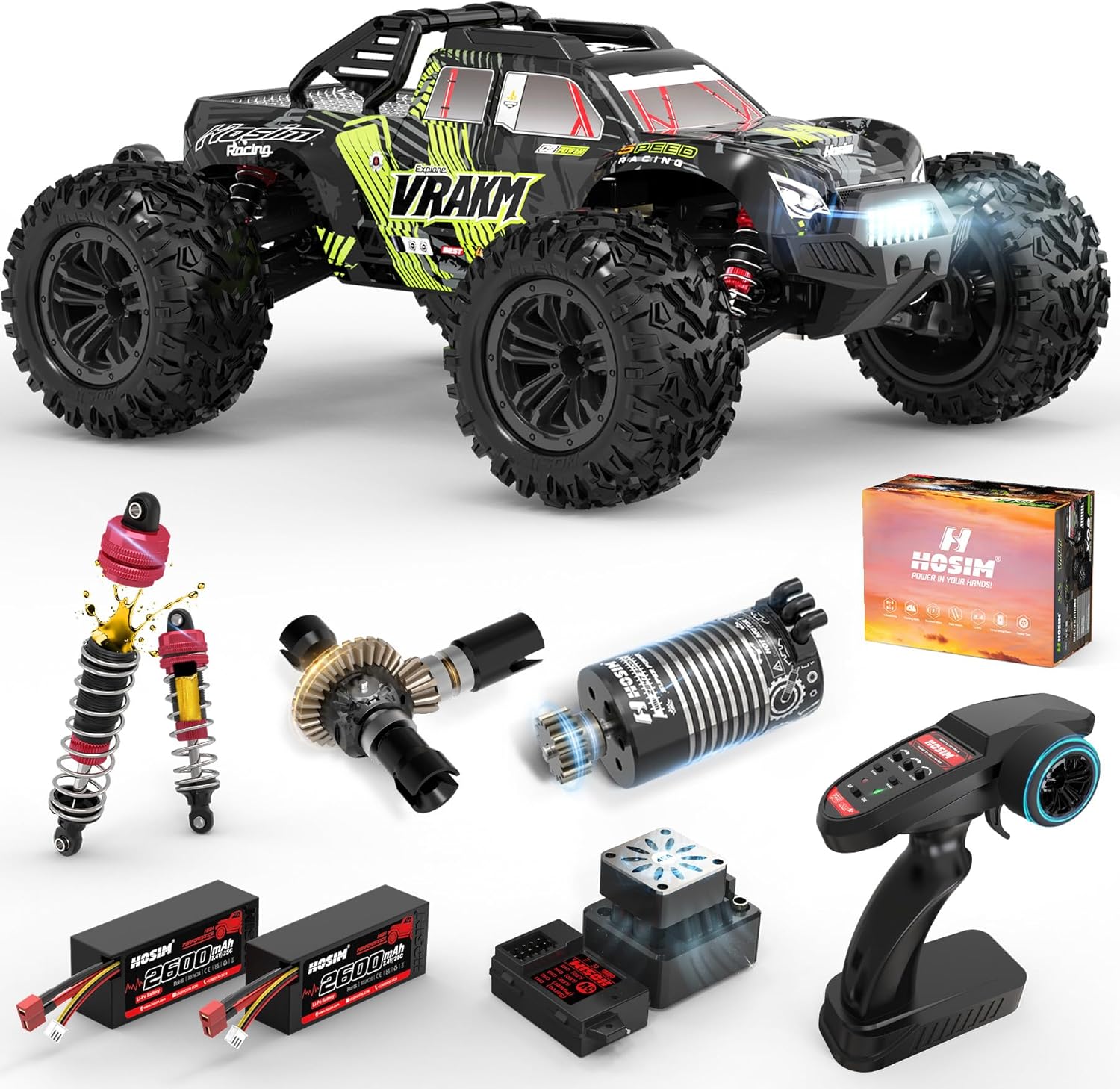 Rc Hobby Grade Monster Truck - 성인용 브러시리스 RC카, 1/10 스케일, 시속