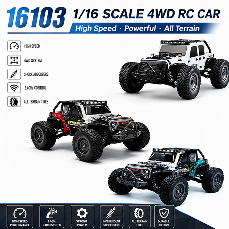Rc Hobby Line - MJX 1/16 2.4G 4륜구동 RC 몬스터