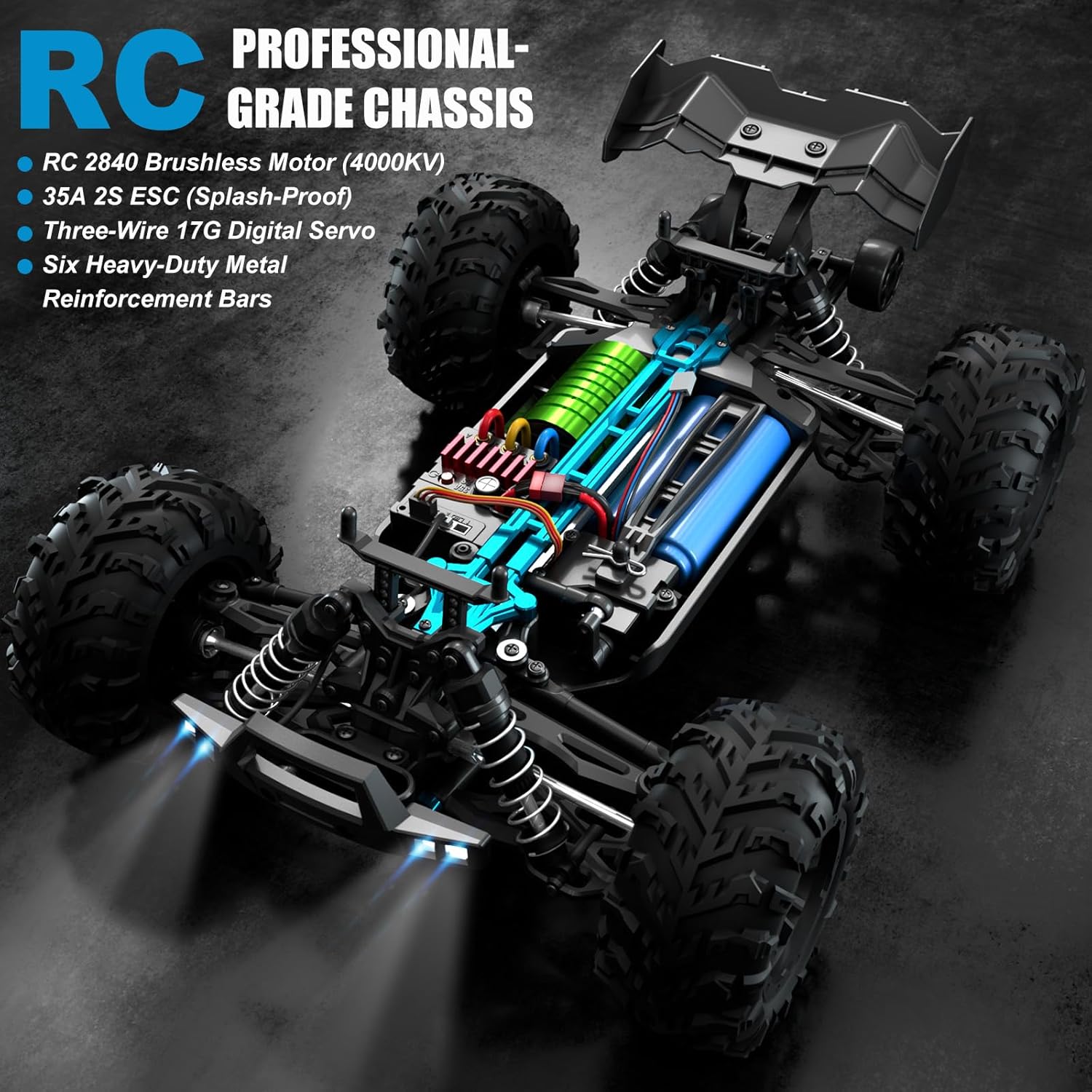 브러시리스 RC 몬스터 트럭 1:16 스케일 - 고속  - Rc Hobby Grade Monster Truck 리뷰 및 가격