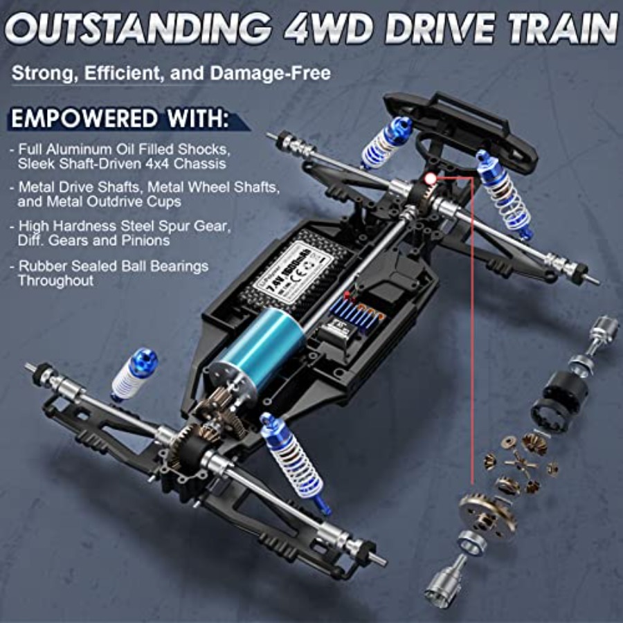 성인 및 소년용 4X4 오프로드 RC 몬스터 트럭, 브 - Rc Hobby Grade Monster Truck 리뷰 및 가격