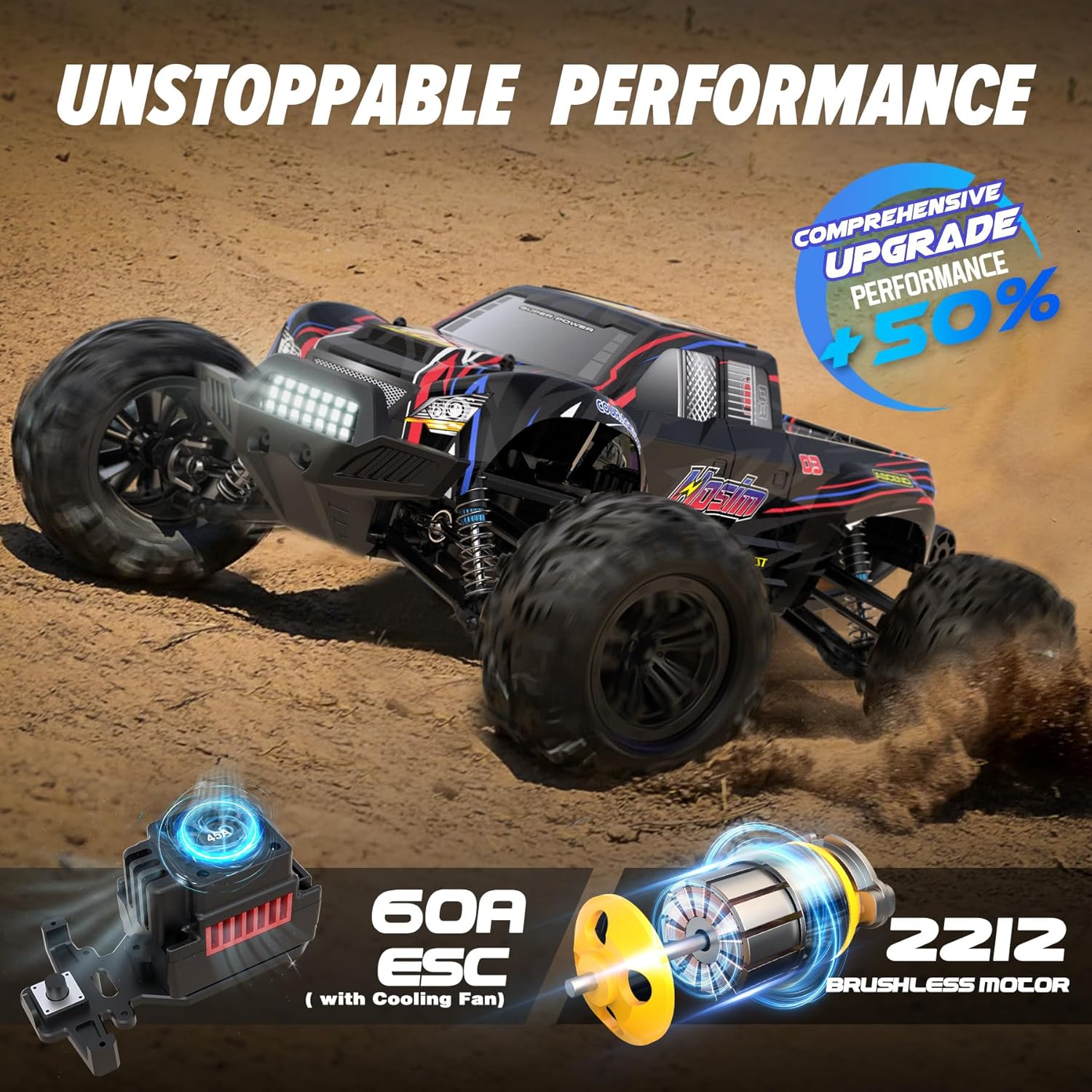 브러시리스 1:10 RC 몬스터 트럭, 성인 및 소년용 - Rc Hobby Grade Monster Truck 리뷰 및 가격